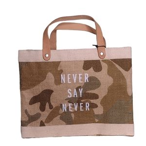 Apolis Global Citizen safari market bag never say never camo